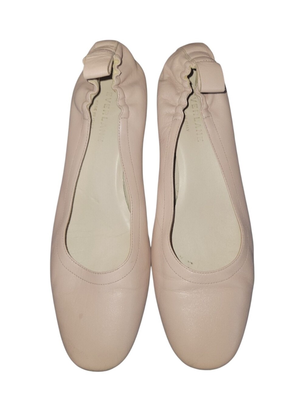 Everlane The Italian Leather Women’s Light Pink Elastic Back Day Heel Sz 7 1/2